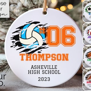 Volleyball Ornament, Volleyball Ornaments Personalized, Baseball Ornament, Football Ornament, Soccer Ornament, Sports Ornaments
