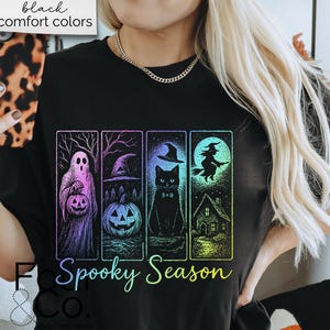 Comfort Colors®-halloweenshirt, iriserend halloweenshirt