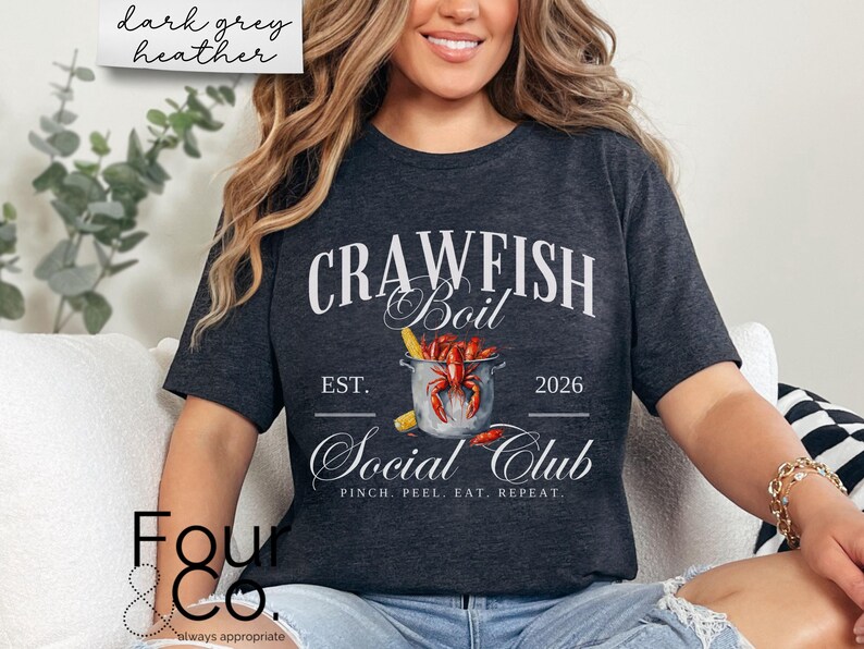 Crawfish Boil Social Club T-Shirt, Cajun Shirt Bild 8
