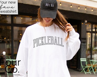Pickleball Sweatshirt, Trendy Crewneck