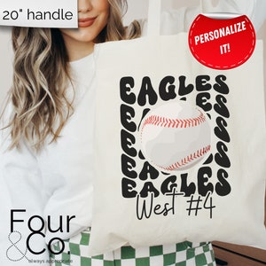 Personalisierte Baseball-Tasche, benutzerdefinierte Baseball-Tragetasche, Baseball-Namen-Leinwand-Tasche, benutzerdefinierte Baseball-Tasche, Baseballtasche des Kindes, Baseball-Tasche