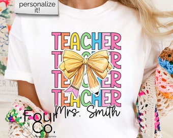 Personalized Teacher Shirt, Comfort Colors Tee