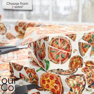 Pizza Party Wrapping Paper, Pizza Birthday