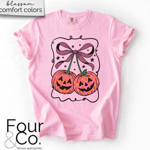 Comfort Colors® Halloween-tröja, pumpa-körsbär-tröja, kokett Halloween-tröja bild 7