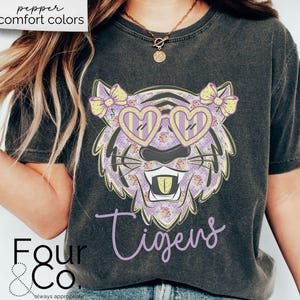 Tigers Shirt, Tigers Bow Shirt, School Mascot Shirt