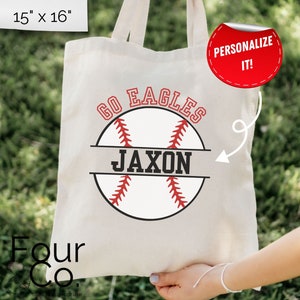 Personalisierte Baseball-Tasche, benutzerdefinierte Baseball-Tragetasche, Baseball-Namen-Leinwand-Tasche, benutzerdefinierte Baseball-Tasche, Baseballtasche des Kindes, Baseball-Tasche