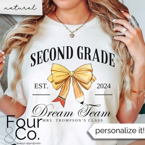 Second Grade Teacher Shirt, 2nd Grade Teacher Shirt, Personalized Teacher Shirt, Second Grade Dream Team Shirt