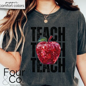 Teach Shirt, Disco Teacher Shirt, Disco Apple Shirt