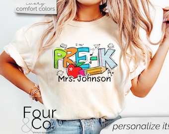 Camisa personalizada para professor de pré-escola, camisa para professor de pré-escola, camisa personalizada para professor, camisa personalizada para professor