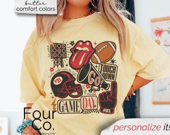 Fußball-Shirt, Fußball-Mama-Shirt, Fußballspieler-Shirt, personalisierter Fußball
