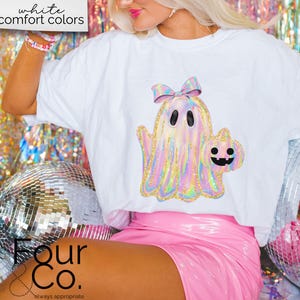 Iriserend spookshirt, Comfort Colors® halloweenshirt