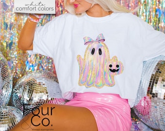 Iridescent Ghost Shirt, Comfort Colors® Halloween Shirt