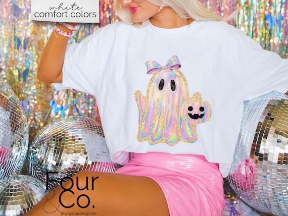 Iridescent Ghost Shirt, Comfort Colors® Halloween Shirt