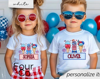 July 4th Kids Shirt, Custom 4th of July Shirt, Girls July 4th, Boys 4th of July