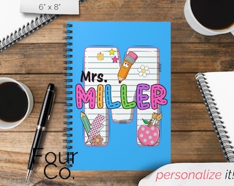 Teacher Notebook, Custom Notebook, Spiral Notebook