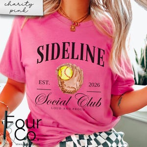 Softball Mama Shirt, Sideline Social Club Tee image 5