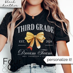 Dritte Klasse Dream Team, Dritte Klasse Lehrer Shirt, personalisierte Dritte Klasse Shirt