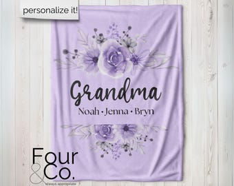 Decke für Oma, Geschenk für Großmutter, Geschenk für Muttertag