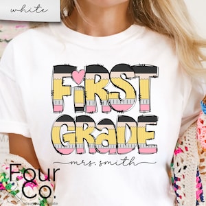 Camiseta de maestro de primer grado, camiseta de maestro personalizada, camiseta de maestro personalizada