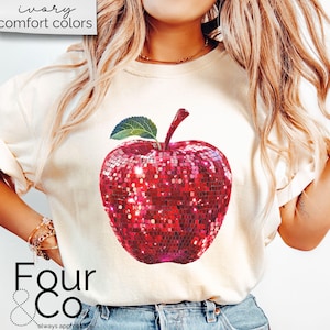 Disco Teacher Shirt, Retro Teacher Shirt, Disco Apple Shirt