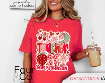Personalized Teacher Shirt, Comfort Colors® Teacher Shirt
