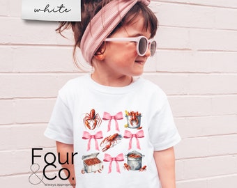 Toddler Crawfish Boil Shirt, Louisiana Coquette Tee