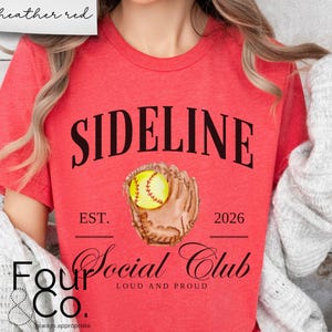 Softball Mama Shirt, Sideline Social Club Tee image 6