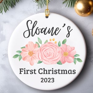 Personalized Baby&#39;s First Christmas Ornament, Ornament for Baby, Christmas Ornament for Baby, Baby&#39;s First Christmas Gift