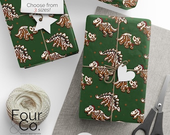 Dinosaur Christmas Wrapping Paper, Dino Wrapping Paper, Boys Christmas Wrapping Paper