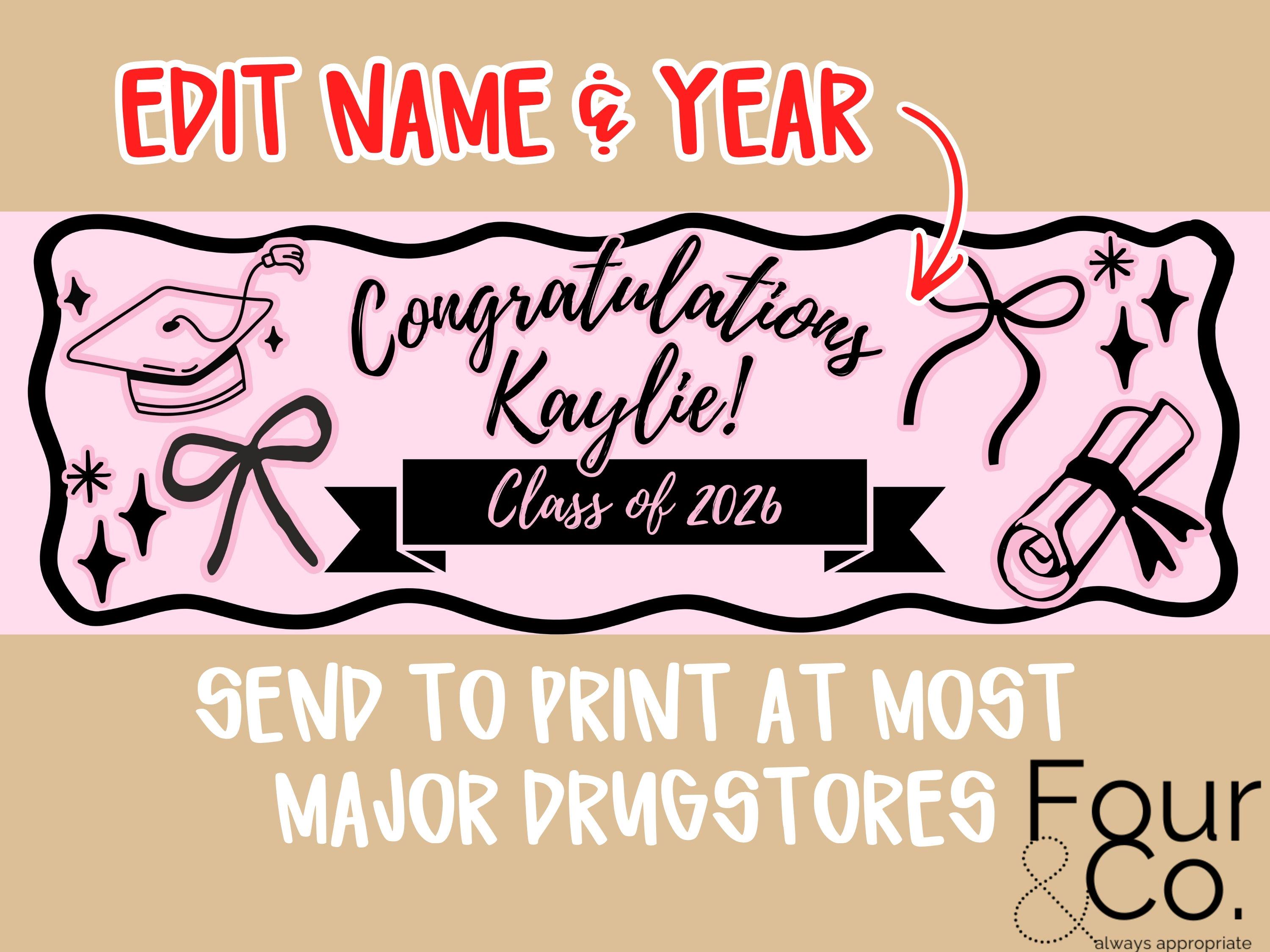 Graduation Banner, Graduation Banner Template Digital Download - Etsy