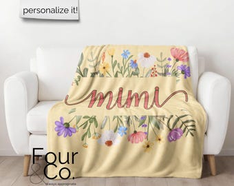 Personalized Grandma Blanket, Gift for Grandparent, Mothers Day Gift, Mimi Blanket, Nana Blanket, Gift from Grandchildren