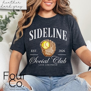 Softball Mama Shirt, Sideline Social Club Tee image 7
