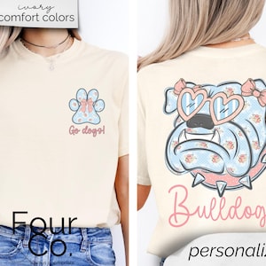Bulldogs Shirt, Bulldogs Bow Shirt, Coquette Mascot