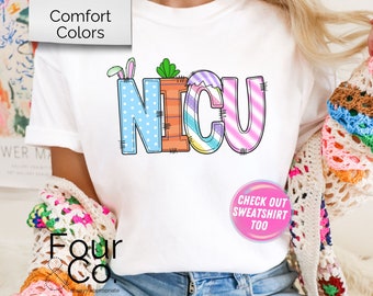 Paasshirt NICU-verpleegkundige, comfortabele kleuren, cadeau kinderverpleegkundige