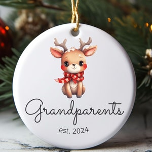 Promoted to Grandparents, Pregnancy Announcement, Reveal to Grandparents, New Baby Announcement, Christmas Ornament, Grandma Gift, Grandpa