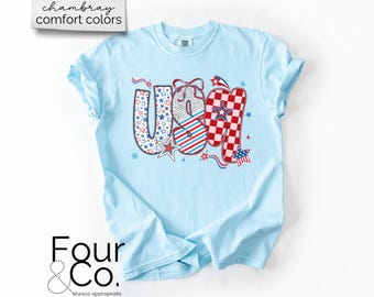 Camiseta Comfort Colors® del 4 de julio, camiseta de EE. UU., camiseta del 4 de julio