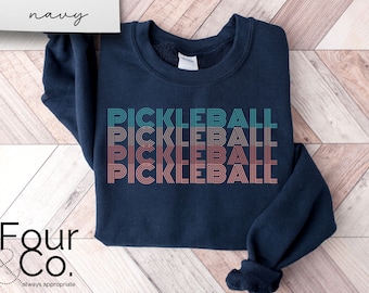 Pickleball Sweatshirt, Retro Design, Pickleballer Gift