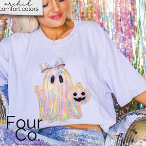 Iridescent Ghost Shirt, Comfort Colors® Halloween Shirt image 3