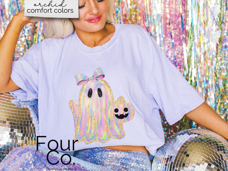 Iridescent Ghost Shirt, Comfort Colors® Halloween Shirt image 3