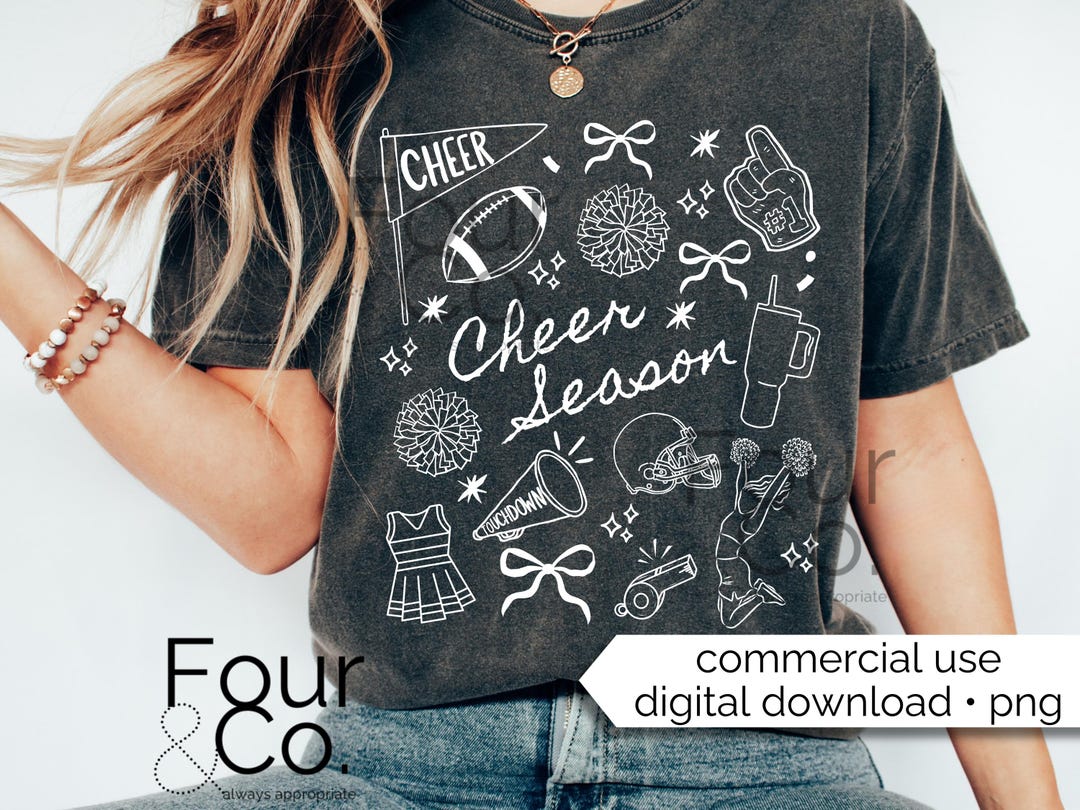 Cheer Design Cheer Shirt PNG, Cheer Season PNG, Cheer Mom Design, Cheer Shirt Design ...