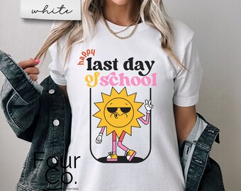 Retro Last Day of School Teacher Shirt