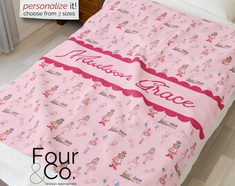 Nutcracker Christmas Blanket, Girls Christmas Blanket
