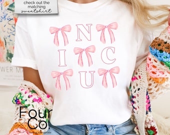 Nicu verpleegstershirt, strikjes, comfort kleuren T-shirt