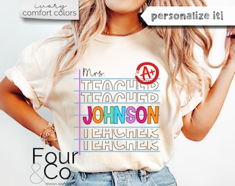 Personalized Teacher Shirt, Teacher Name Shirt, Gift for Teacher