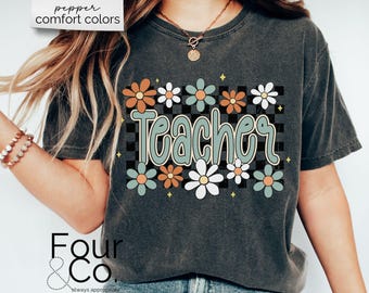 Teacher Shirt, Retro Teacher Shirts, Comfort Colors® Teacher Shirt