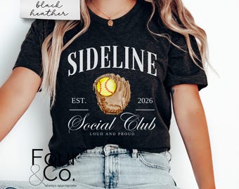 Softball Mama Shirt, Sideline Social Club Tee