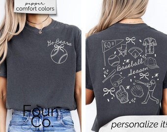 Custom Baseball Shirt, Baseball Mom Shirt, Baseball Sister Shirt