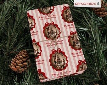 Personalized Wrapping Paper, Christmas Photo Gift Wrap