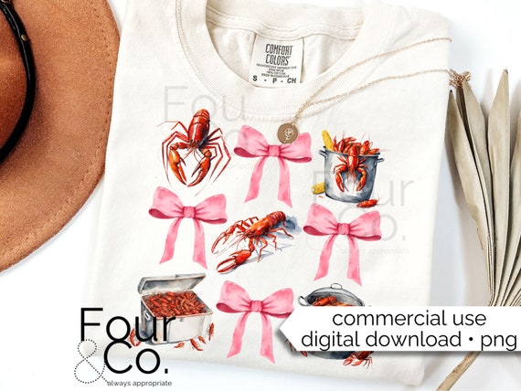 Crawfish Coquette PNG, Crawfish Shirt Design, Crawfish Boil PNG SVG