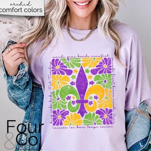 Camicia di Mardi Gras, Felpa di Mardi Gras, Camicia Mardi Gras Comfort Colors®